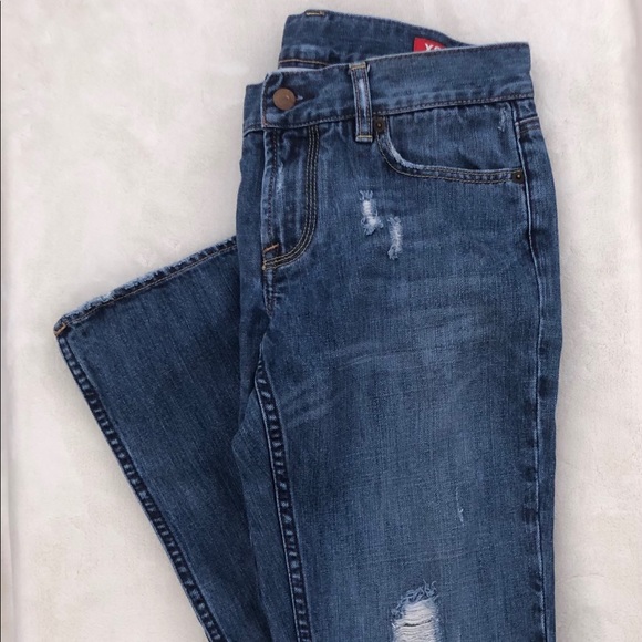 Express Jeans X2 Flare Denim Laboratory 21 Blue - Picture 1 of 12